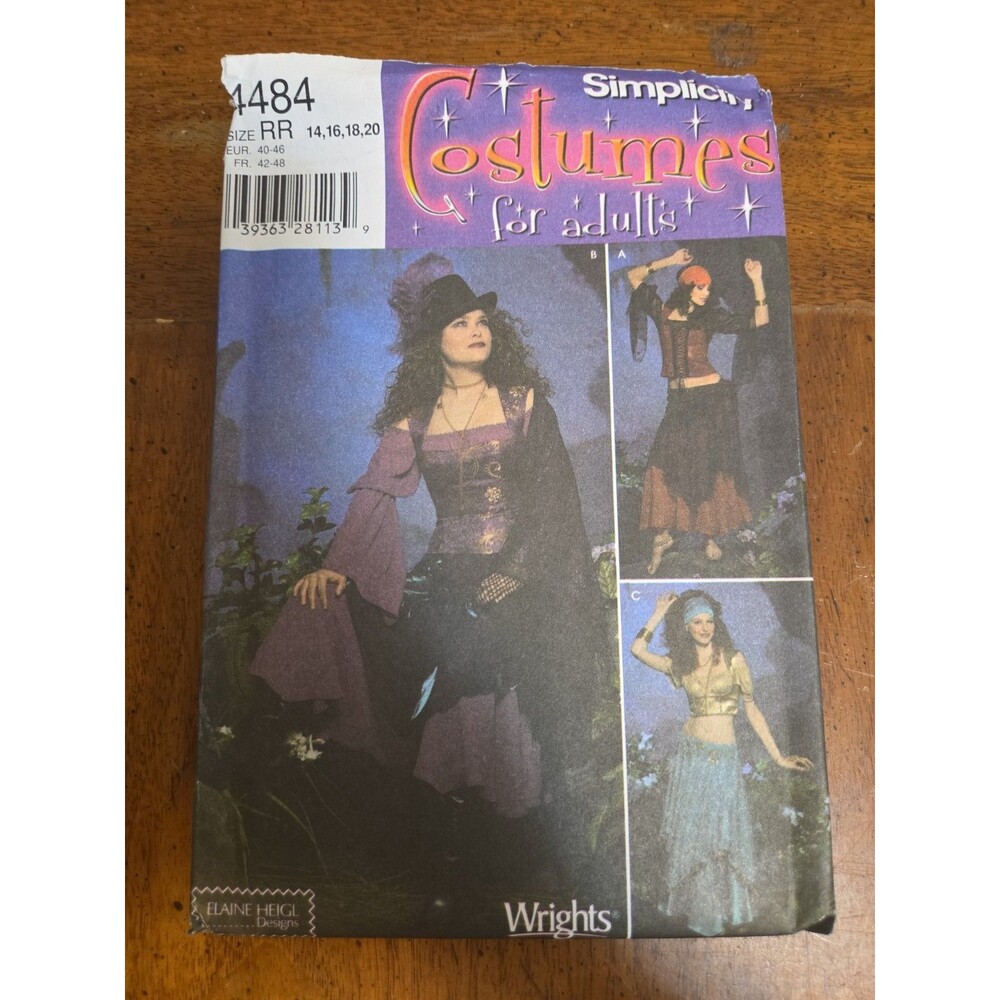 Simplicity Sewing Pattern 4484 Sz 14-20 Gypsy Steampunk Dress Costume Cosplay